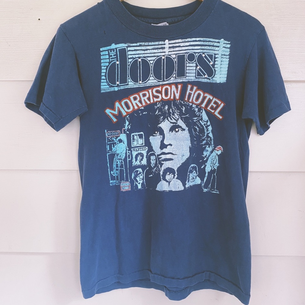 Vintage 80s the Doors Morrison Hotel Jim Morrison Lizard King unique tshirt sz M